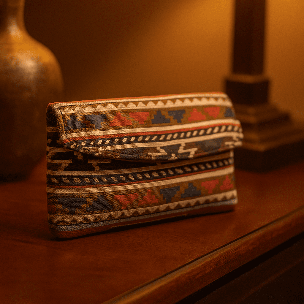 Jacquard Tote, Sling & Wallet Set – Handwoven Cotton