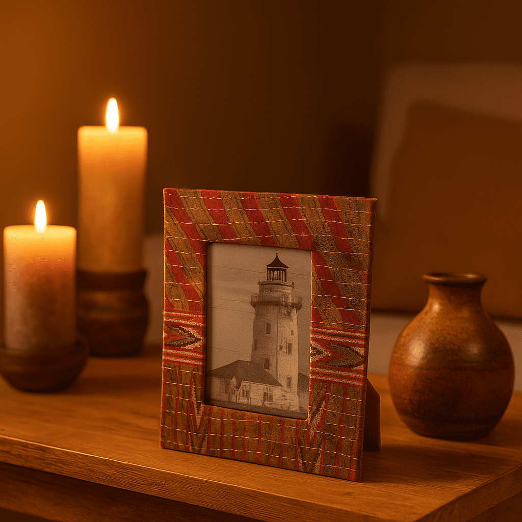 Kantha photo frame side view