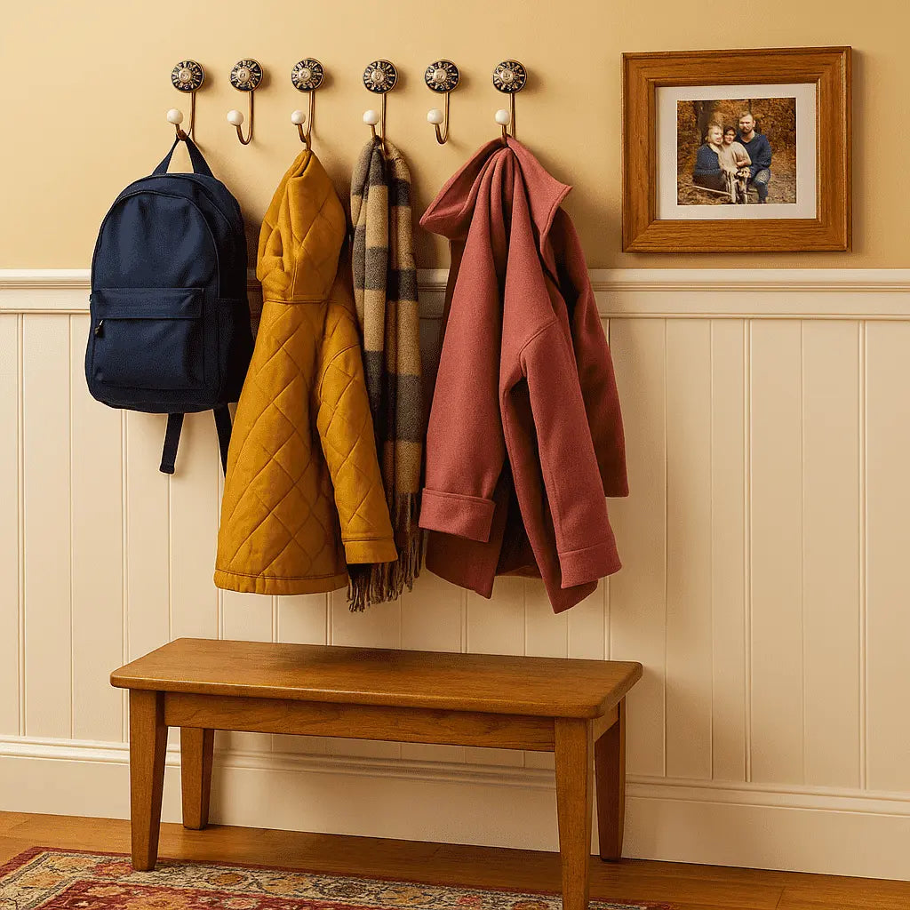 Ceramic wall hooks single hook view