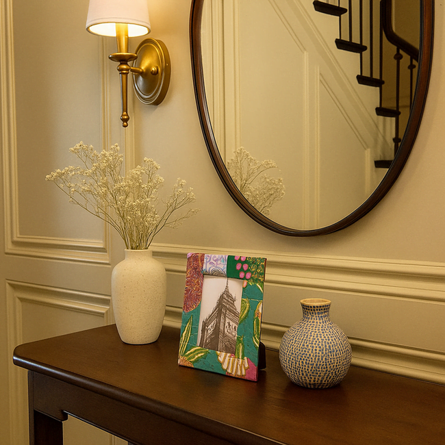 Turquoise photo frame full view