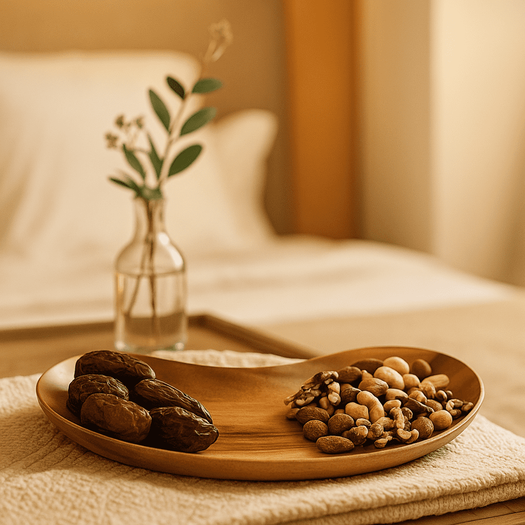 Bean shaped tray at an angle