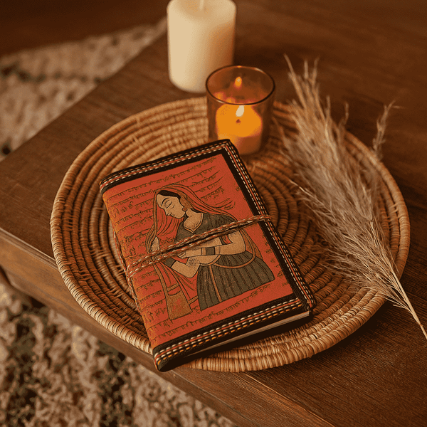 Ethnic Paper Journal | Hand Painted Recycled | Gleemium
