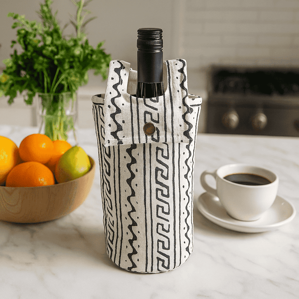 Tribal Wine Bag | Printed Fabric Stylish Gift Bottle Bag