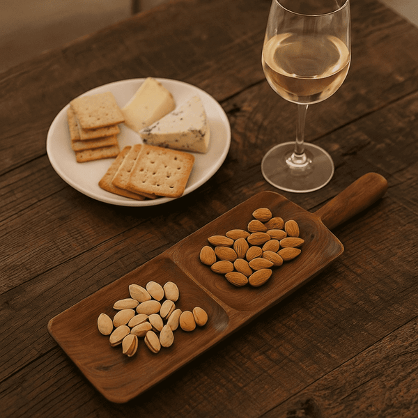 Wooden Snack Tray | Hand Cut Mango Wood Handcrafted Serving