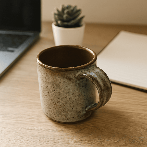 Clay Coffee Mug | Opal Grey Handmade Artisan Stoneware