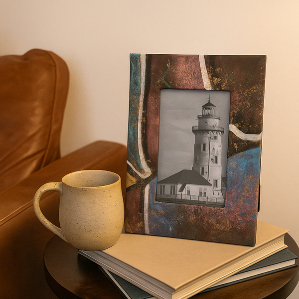 Abstract Art Paperboard Handcrafted Photo Frame – Artisan Decor