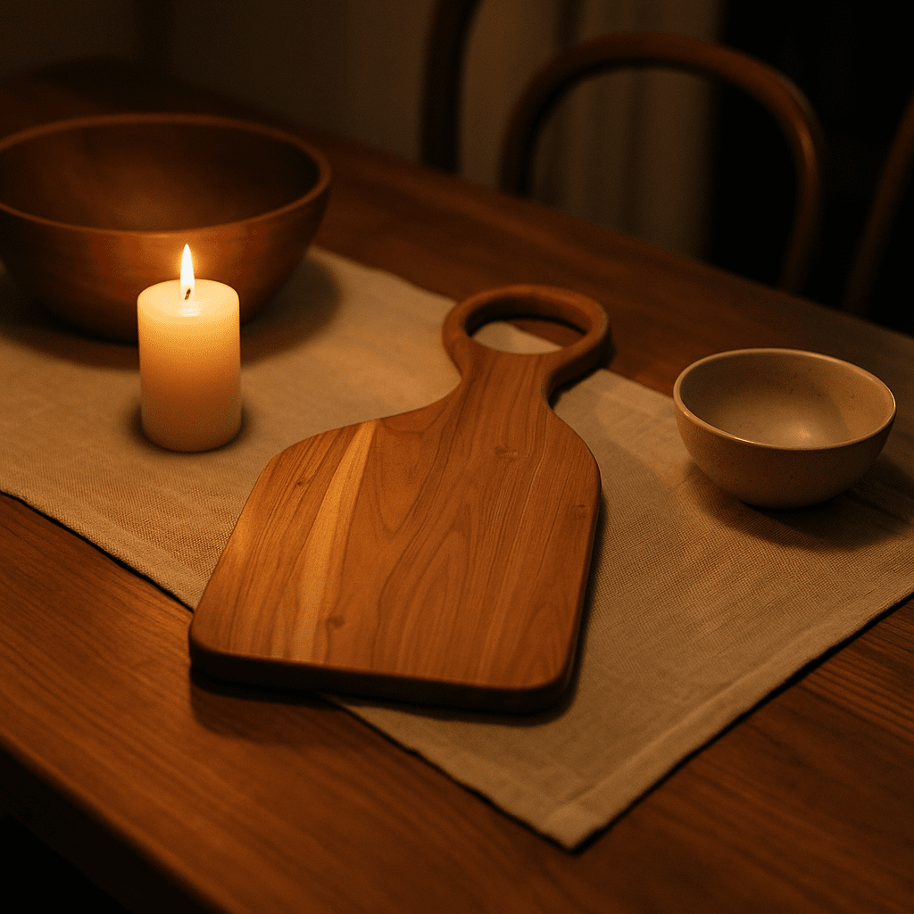 Large chopping board side view
