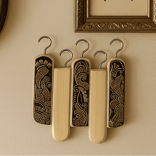 Hand Painted Wall Hook | Traditional Wooden | Gleemium