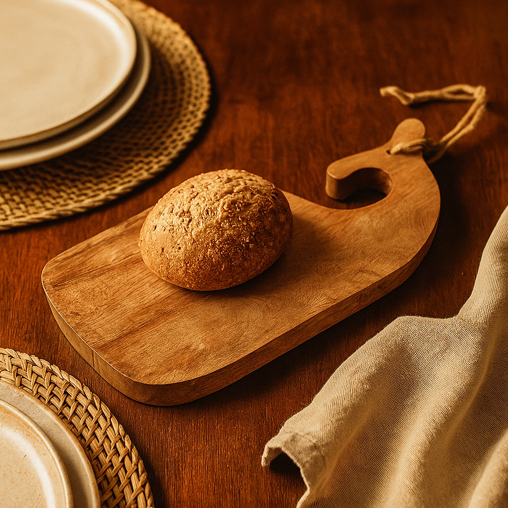 Mango wood chopping board full view
