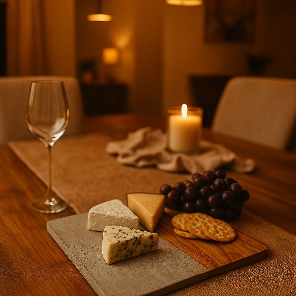 Concrete cheese board lifestyle shot