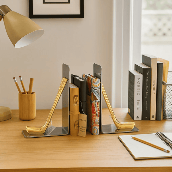 Hockey Bookends | Statement Aluminium Decorative Pair