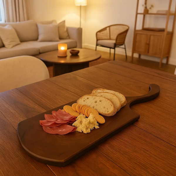 Antibacterial Chopping Board | Hand Cut Acacia Wood Kitchen
