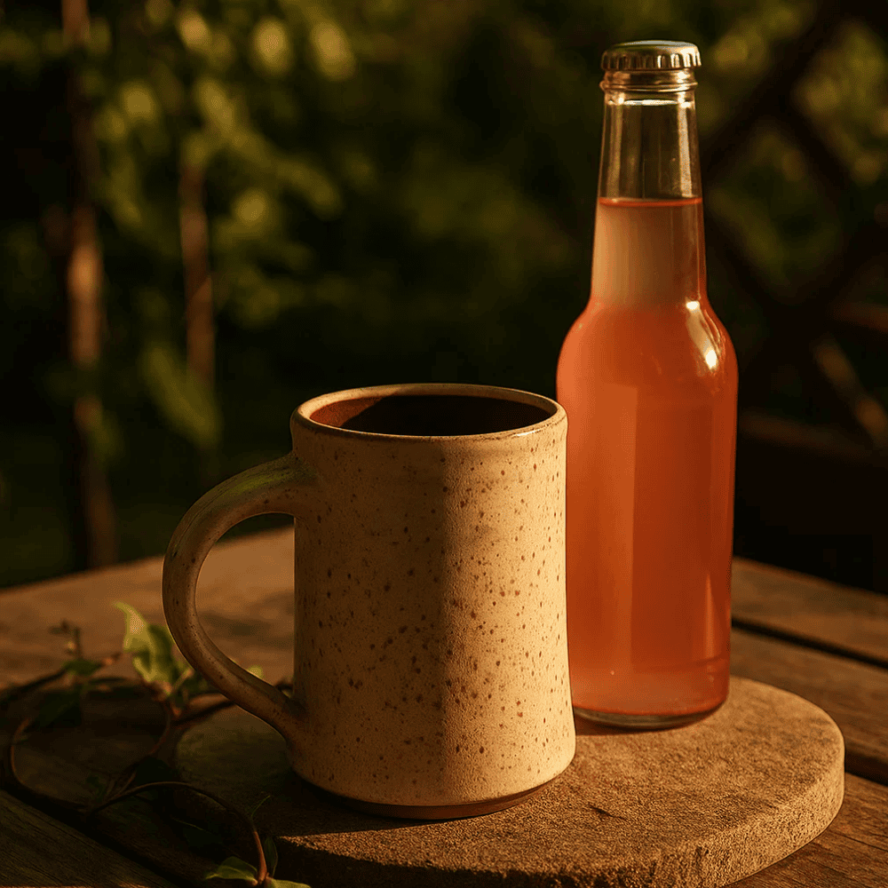 Clay beer mug handle detail