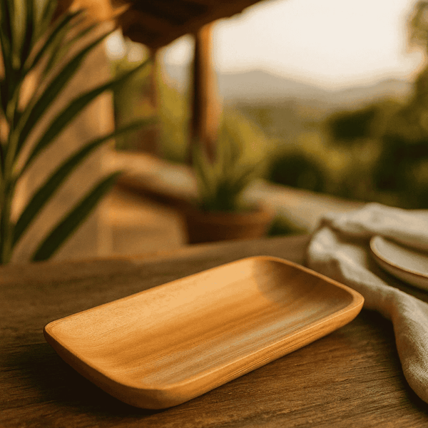 Neem Wood Platter | Classic Handcrafted Wooden Serveware