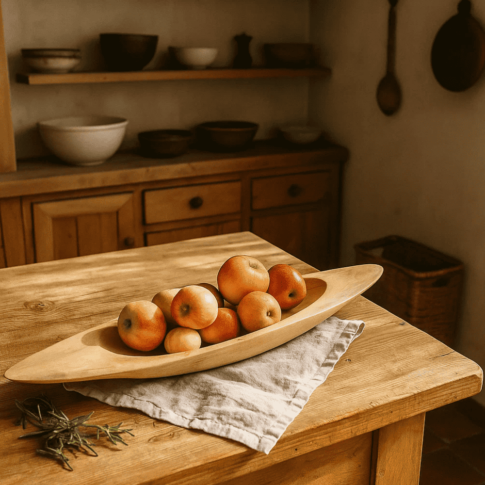 Neem wood tray grain detail