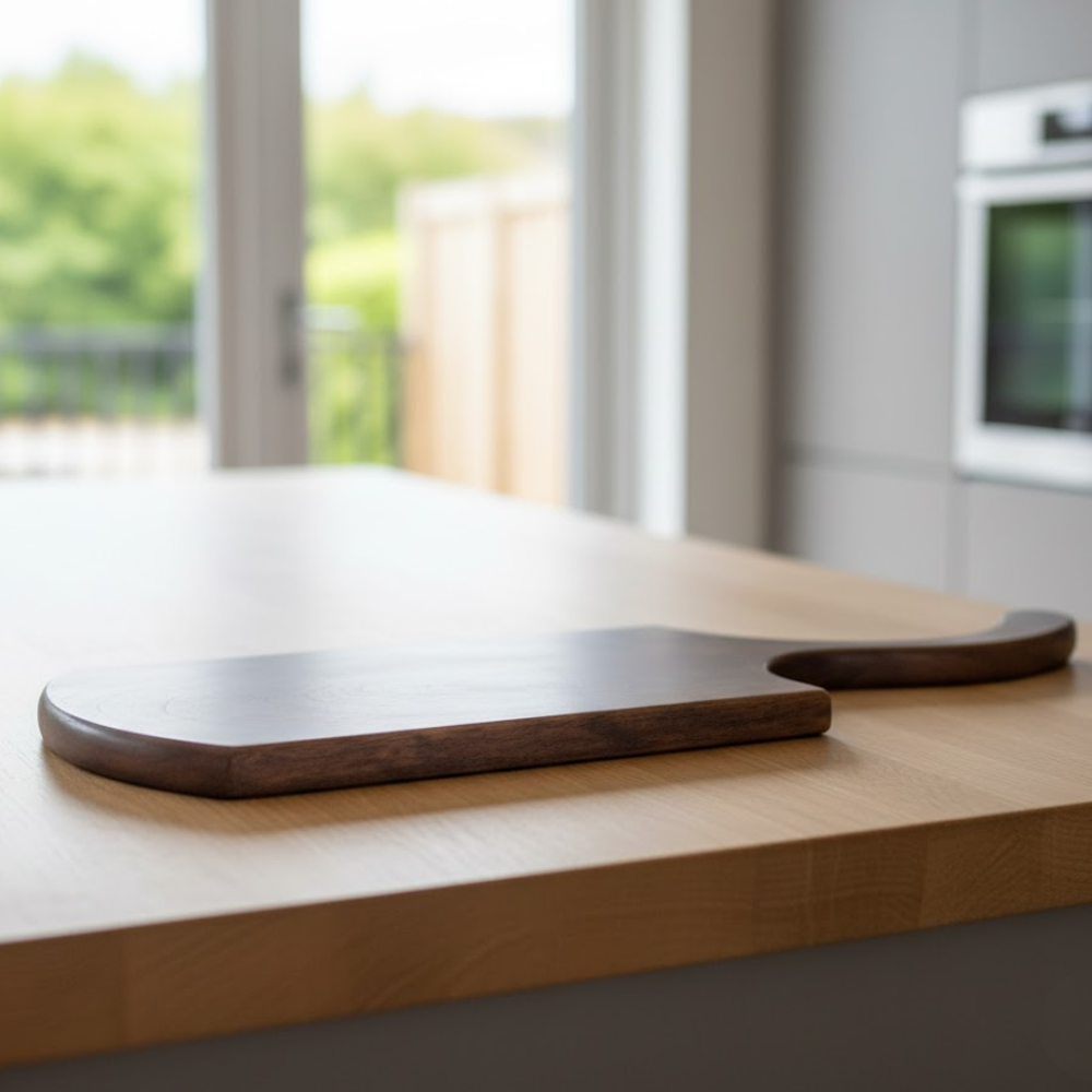 Antibacterial chopping board edge detail