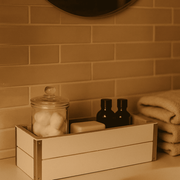 White Mango Wood Storage Box | Rustic Charm | Gleemium