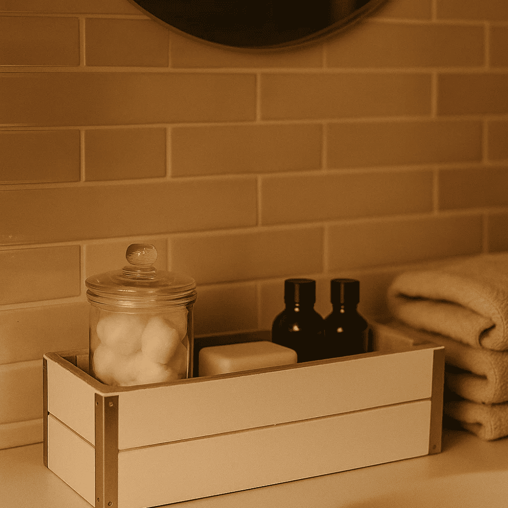 White mango wood storage box rustic by Gleemium