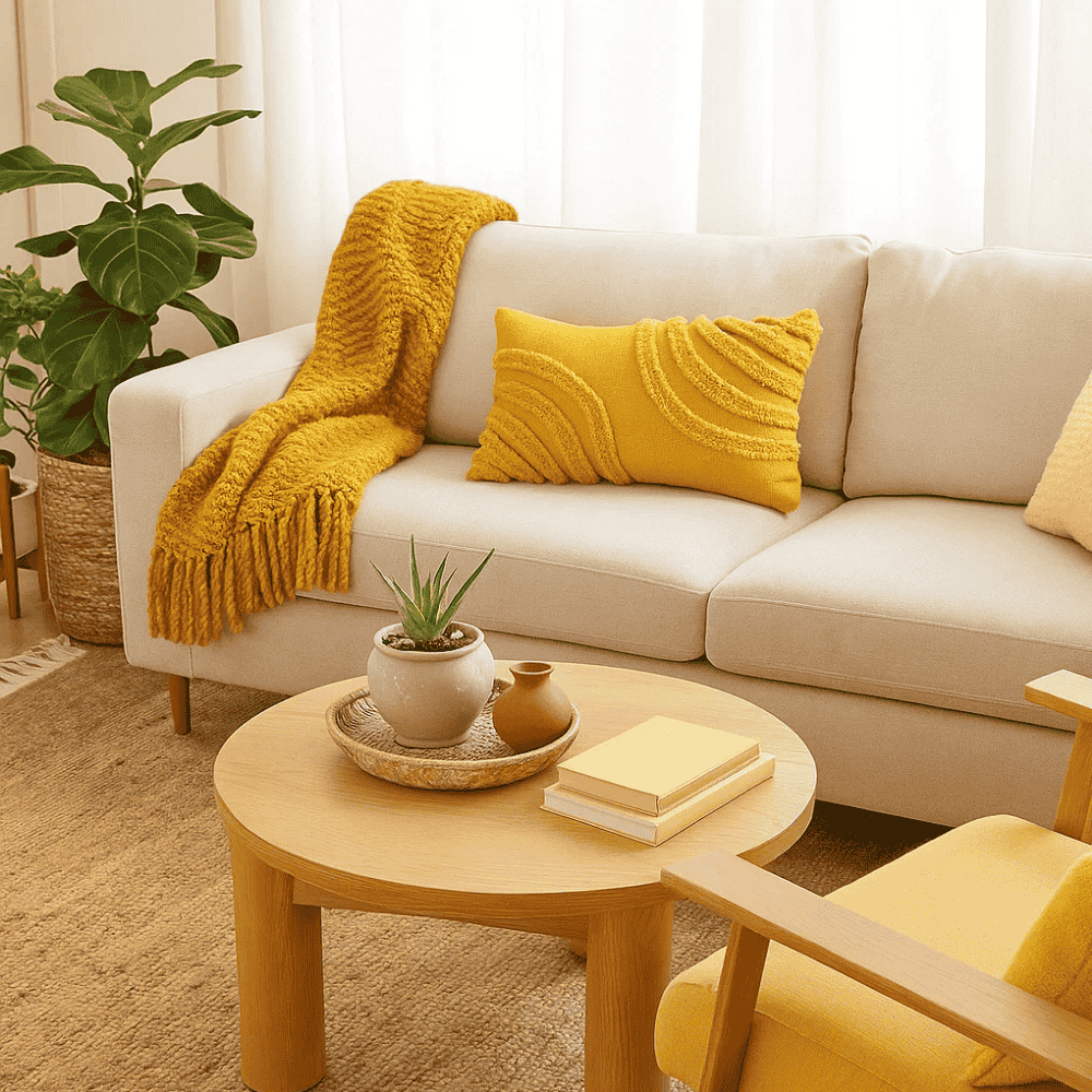 Shaggy lumbar cushion cover front view