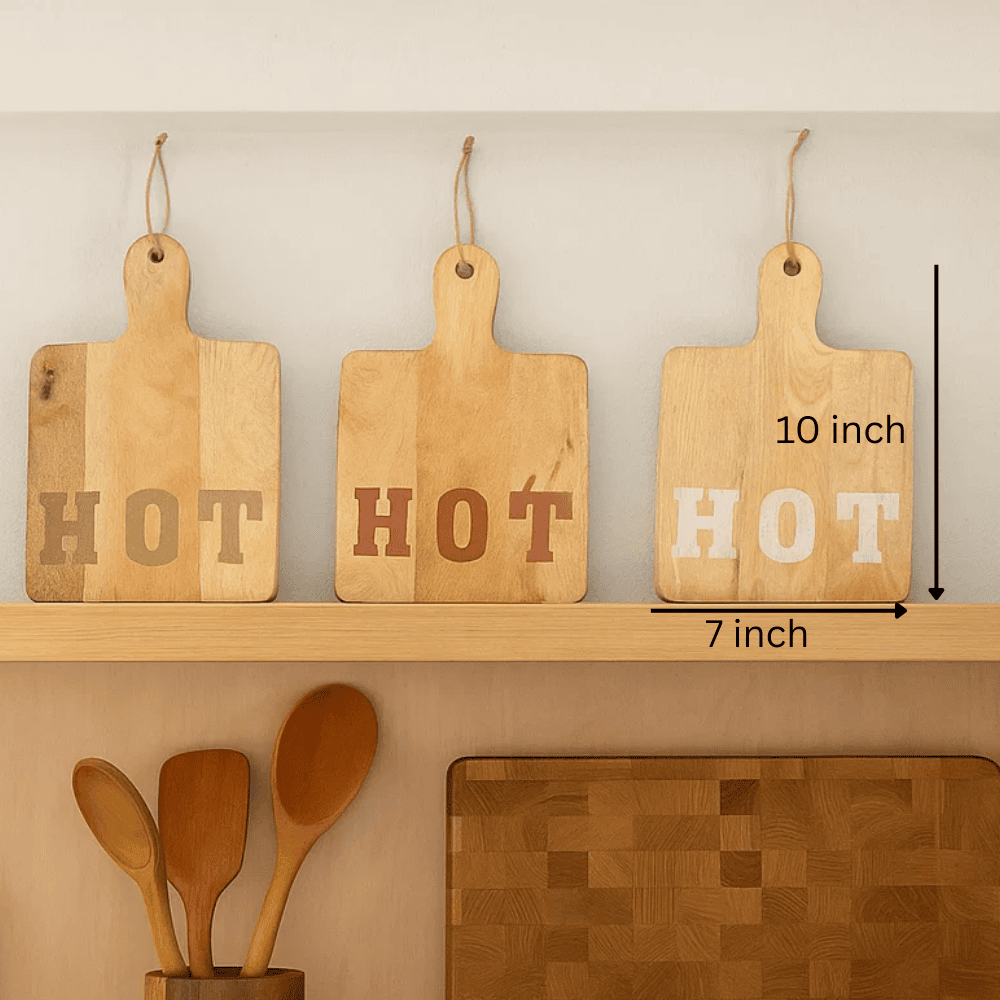 Wood hot plates side view