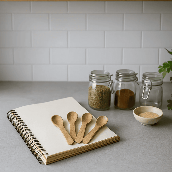 Wooden Measuring Spoons | Handcrafted Set of 4 | Gleemium