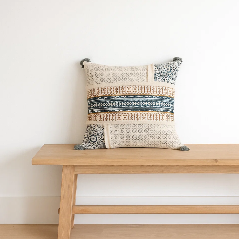 Bold maximal cushion cover concealed zip detail