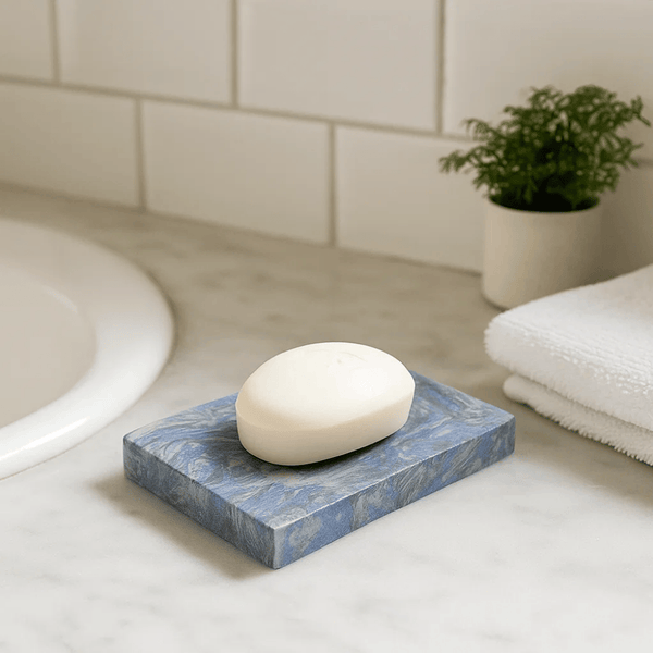 Textured Handcut Stone SoapDish – Minimalist Handcrafted Bathroom Décor