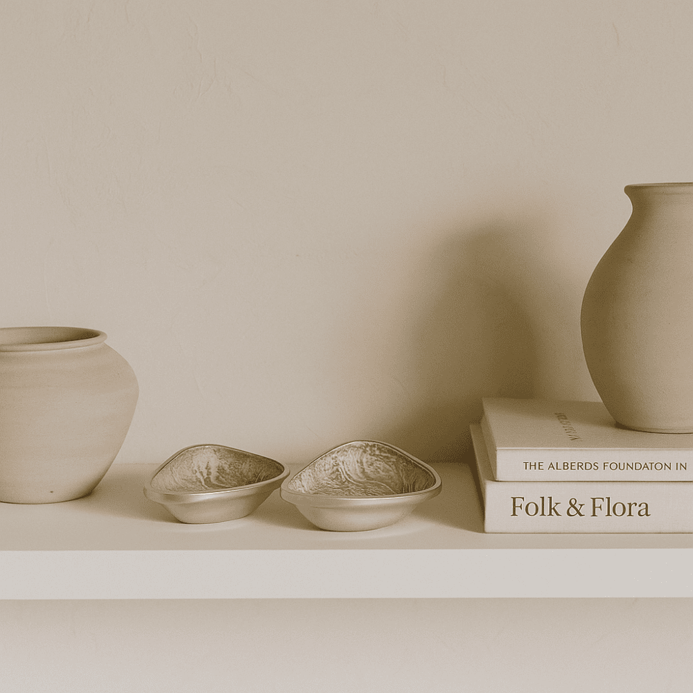 Aluminium bowls triangular shape detail