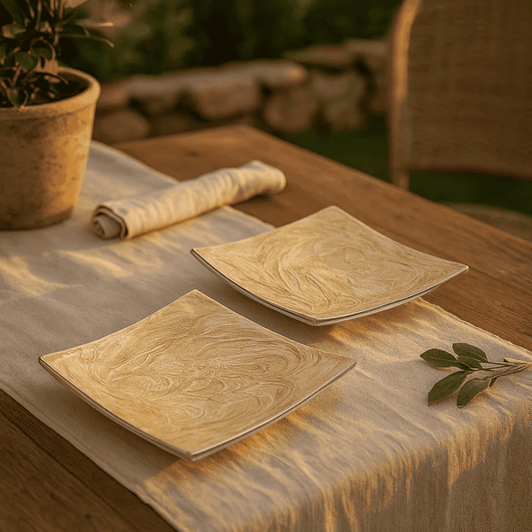 Aluminium Pizza Plate | Square Slice Set of 2 | Gleemium