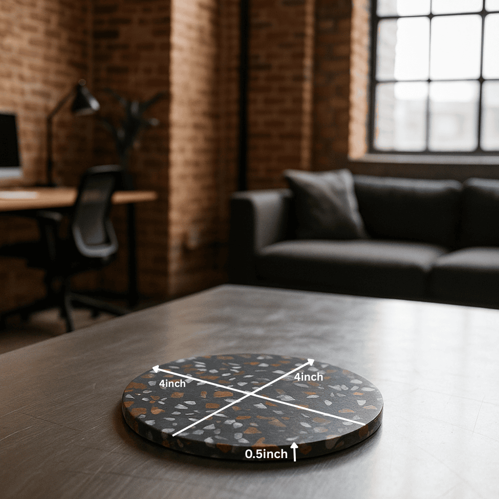Stone coasters composite detail