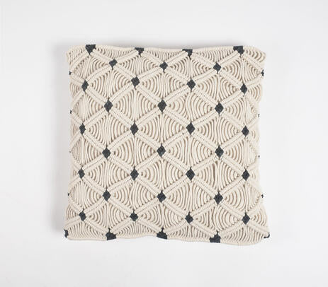 Macrame cushion cover paired with other cushions