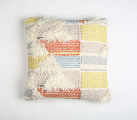 Wool cushion cover paired with other cushions