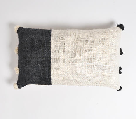 Colourblock lumbar cushion cover paired with other cushions