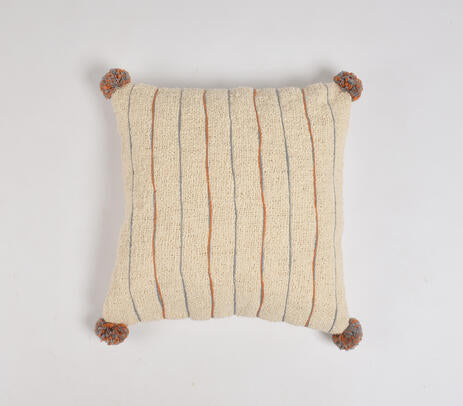 Pom pom cushion cover paired with other cushions