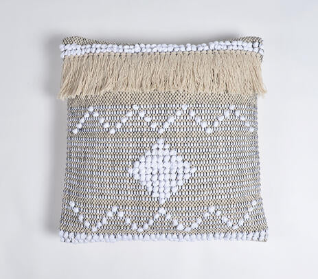 Ivory grey cushion cover paired with other cushions