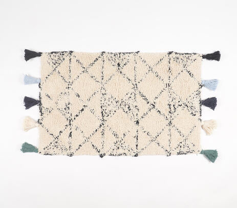 Corner detail showing the woven cotton base