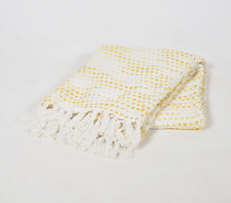 Textured throw blanket lifestyle shot