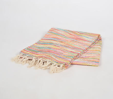 Multicolor throw blanket full view