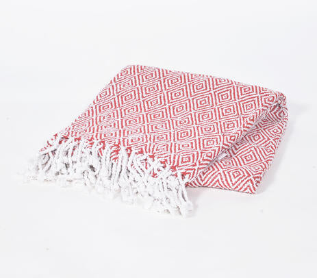 Geometric throw blanket lifestyle shot