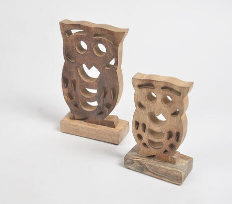 Rustic owl decor full set view