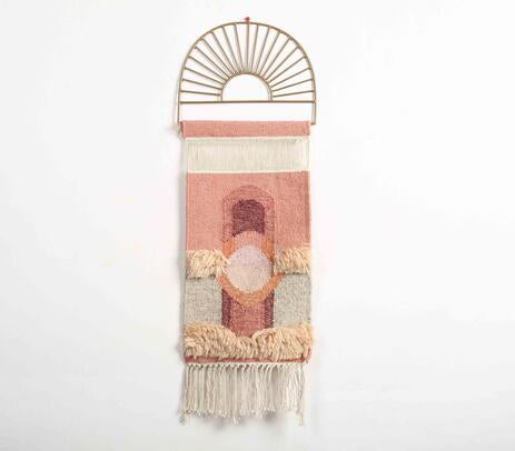 Pastel fringe wall hanging product photo