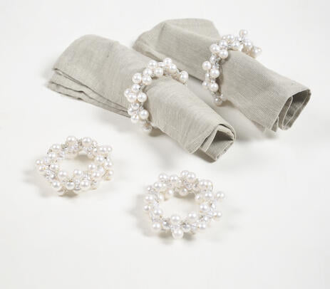Pearl napkin rings lifestyle shot