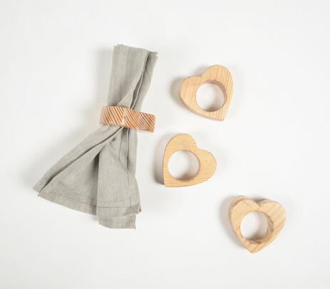 Mango wood napkin rings lifestyle shot