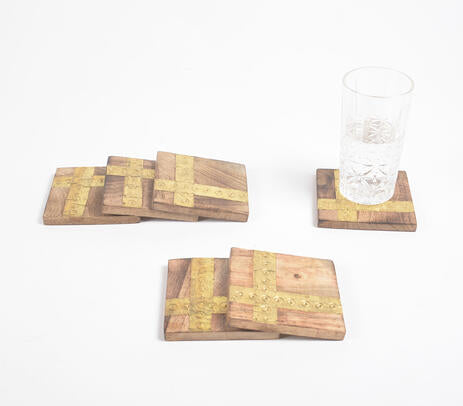 Burnt wood coasters lifestyle shot