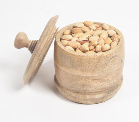Round wooden jar product photo