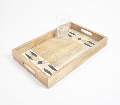 Handcut mango wood tray lifestyle shot