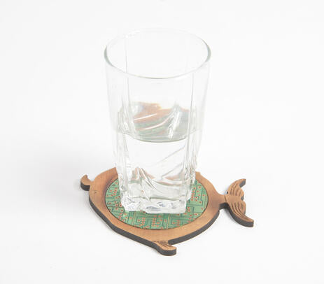 Circuit board coaster lifestyle shot