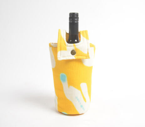 Yellow wine bag back side