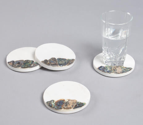 Abalone shell coasters lifestyle shot