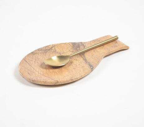 Ochre marble spoon rest product photo